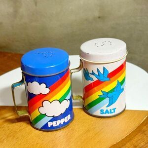 Vintage 1980’s Rainbow Salt & Pepper Shakers